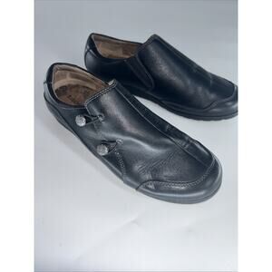 Taos Encore Loafers Womens 10w Black Leather Slip On Comfort Shoes Casual